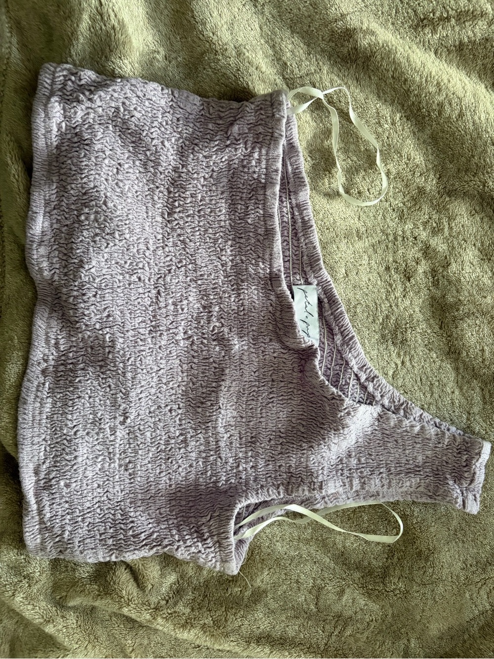 Petal & Pup Lavender Textured Asymmetrical Crop Tank